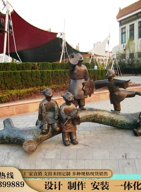 玻璃钢古代公园景观雕塑