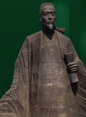 唐代诗圣人物杜甫校园景观玻璃钢仿铜雕塑户外广场名人艺术摆件