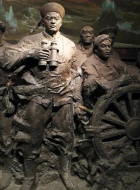 近代史甲午战争士兵玻璃钢文化