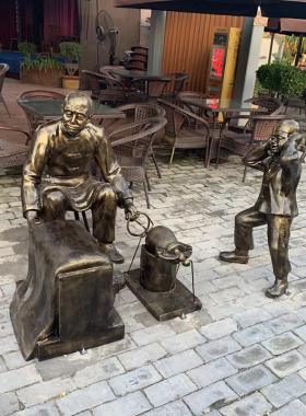 民俗商业街玻璃钢仿铜户外