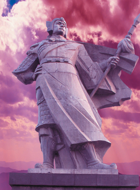 赵云子龙三国时期蜀国名人骑马常胜将军人物玻璃钢仿铜雕塑摆件