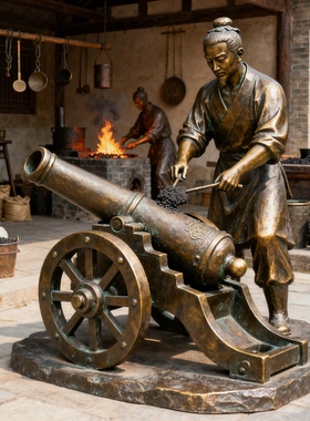 四大发明古代造纸术雕塑