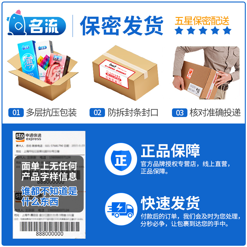 名流45mm超小号延时安全避孕套超紧绷型29超薄持久装特小男用学生-图3