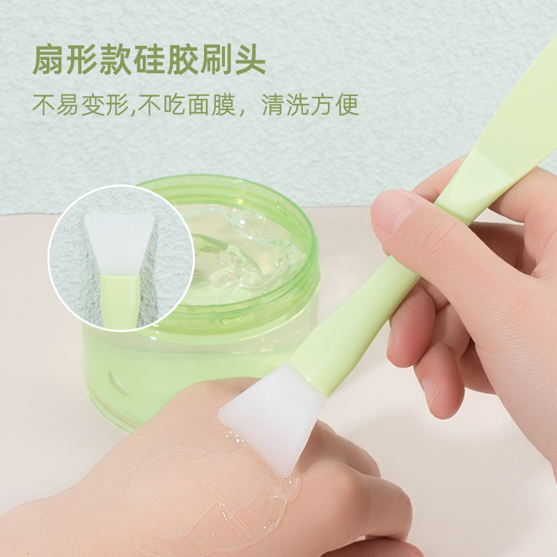 Brainbow面膜刷硅胶双头刮板涂抹式泥膜专用DIY脸部清洁刷酸刷子,淘宝优惠券,粉丝福利购,淘宝优惠卷