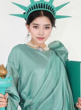 自由女神头饰cos发箍女高级感