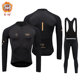 Traje de ciclismo PAS, traje de lana cálido, pantalones con tirantes de manga larga, ropa deportiva para ciclismo al aire libre de otoño e invierno para hombres y mujeres