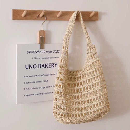 Вместительная и большая соломенная сумка на одно плечо, пляжная портативная сумка через плечо, французский стиль