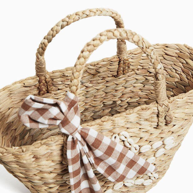 新款丝巾草编包贝壳篮式手工女包 吉耀女士包袋