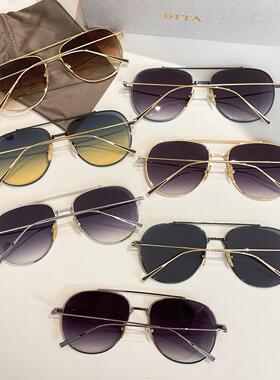 DITA ARTOA 79墨镜太阳眼镜5420 145银金属飞行员双Bridge蓝色