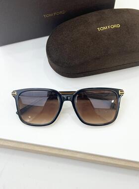 TOMFORD汤姆福特FT1183K方形黑色棕色框架棕色渐变色墨镜太阳眼镜