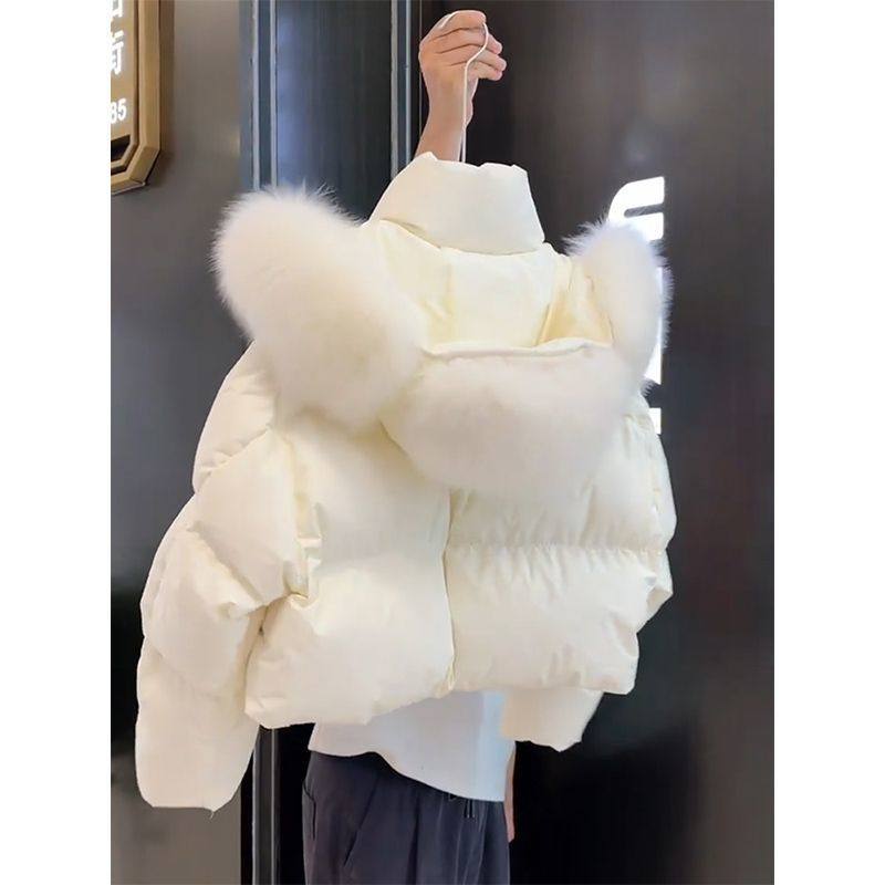 今年流行冬季小香风韩系短款羽绒棉服小个子加厚毛领连帽外套女,淘宝优惠券,粉丝福利购,淘宝优惠卷