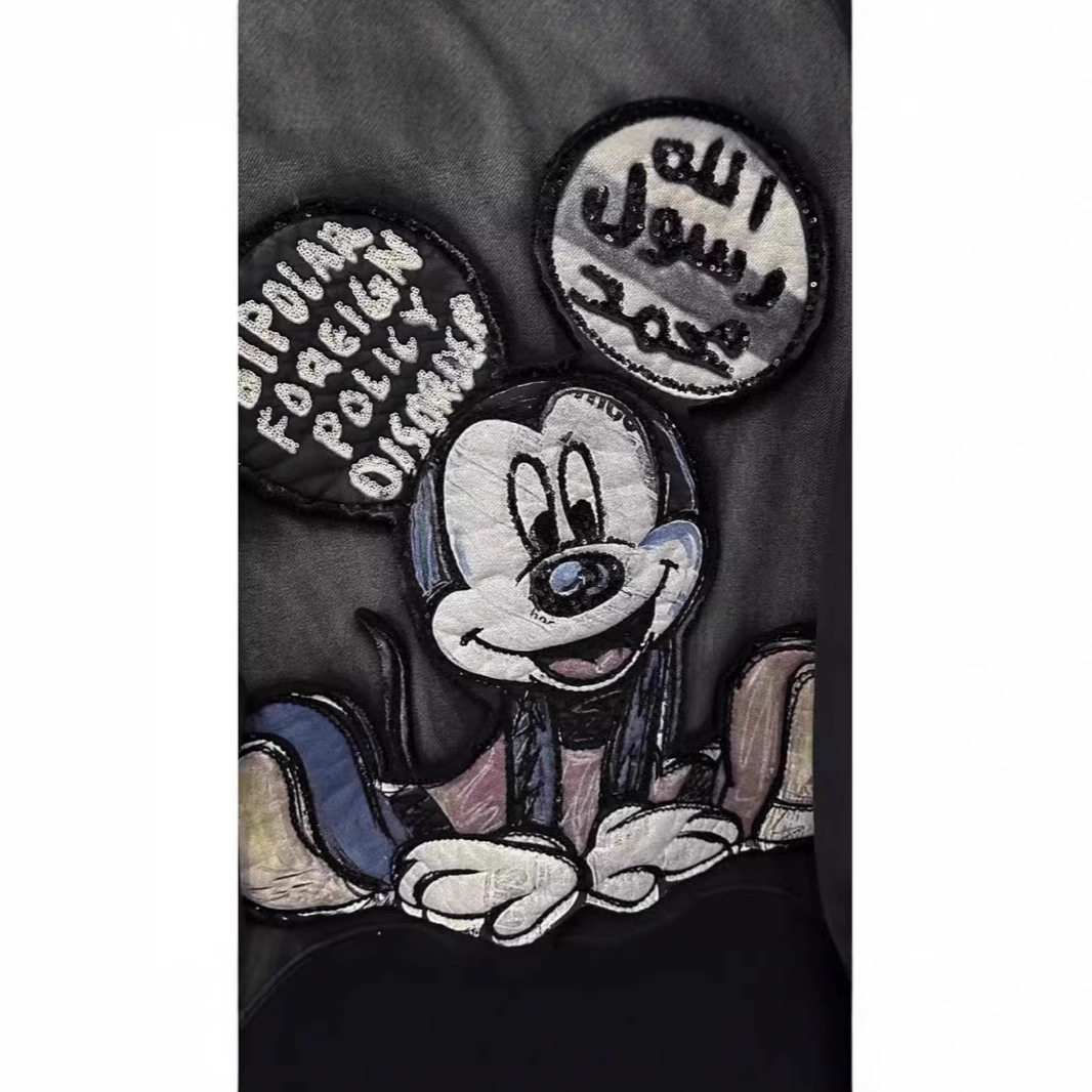 超大码2-300斤胖mm秋冬新款重工卡通米奇加绒连帽卫衣女慵懒上衣,淘宝优惠券,粉丝福利购,淘宝优惠卷