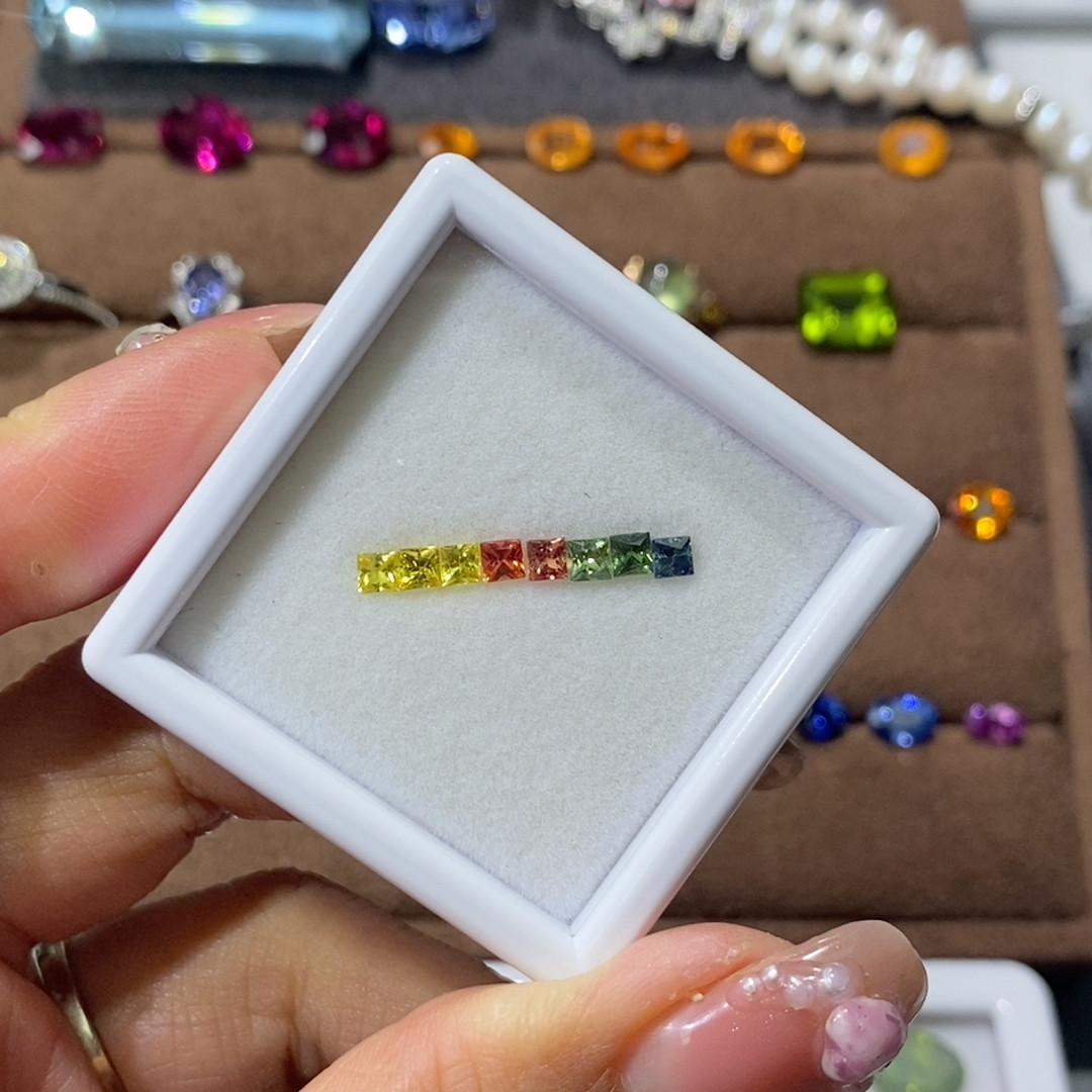 天然老烧彩色蓝宝石一盒8粒特价,淘宝优惠券,粉丝福利购,淘宝优惠卷