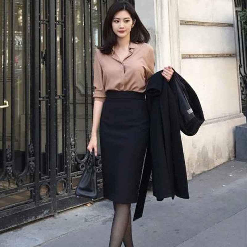 朵写新款春秋包臀修身显瘦半身裙 朵写半身裙