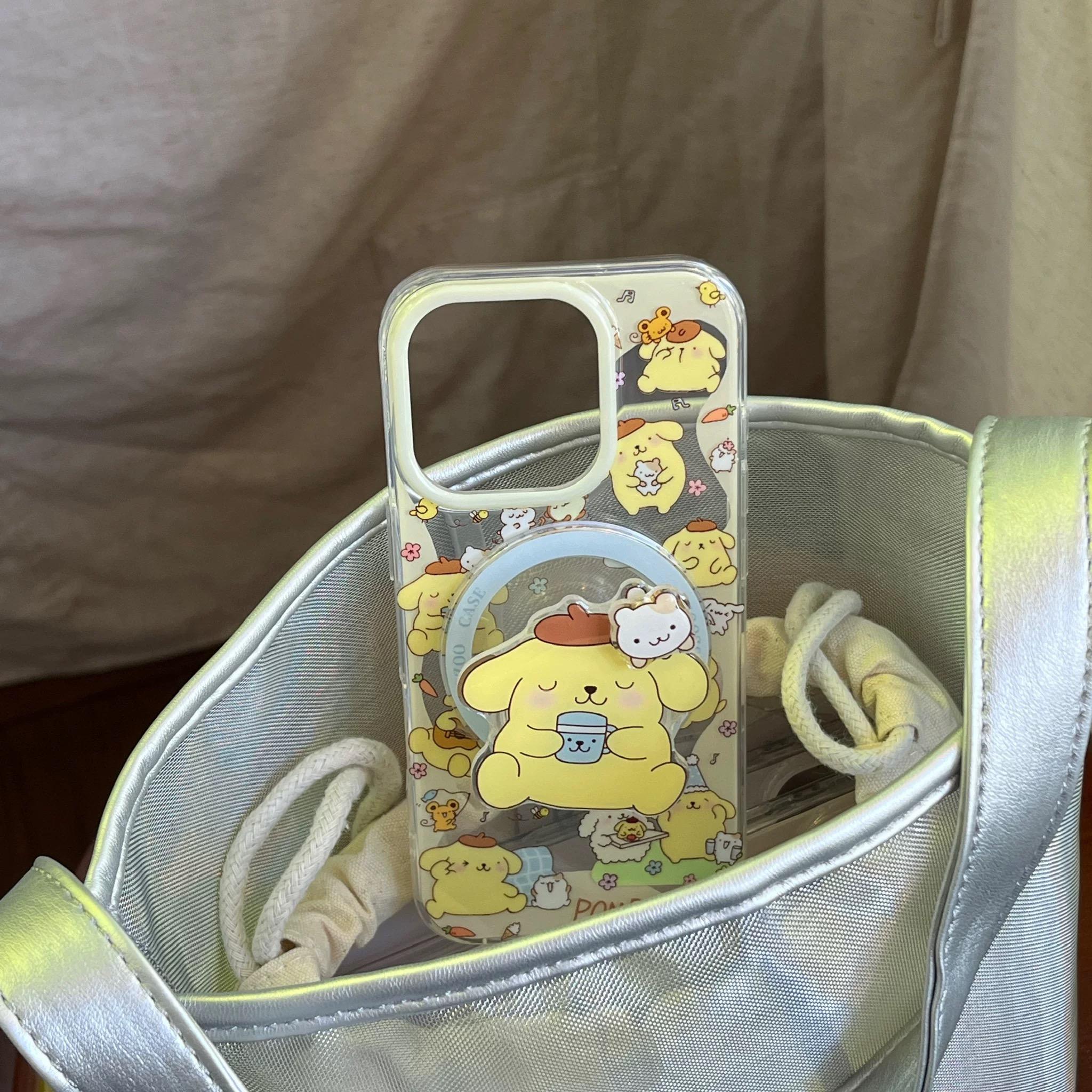 磁吸支架适用小米15/13U透明休闲布丁狗新K80+手机壳红米Turbo3国际版k70/60/note12t/civi4pro软套poco女50e - 图3