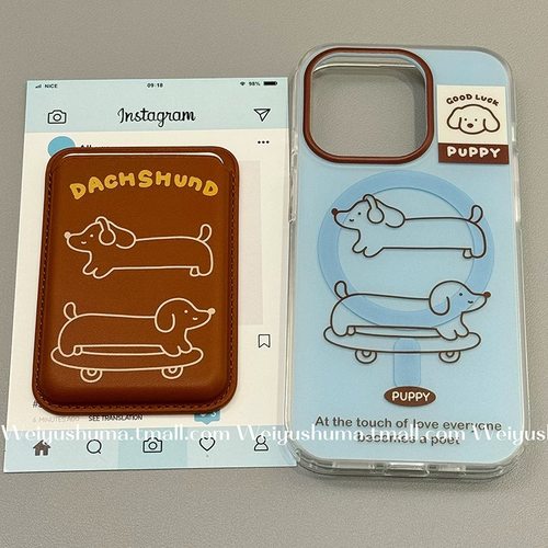 磁吸支架适用oneplus11/2一加12手机壳ace竞速版1+ACE5V蓝滑板车腊肠狗狗卡包8t/10/9女7TPRO/9RT/6t软13至尊 - 图1