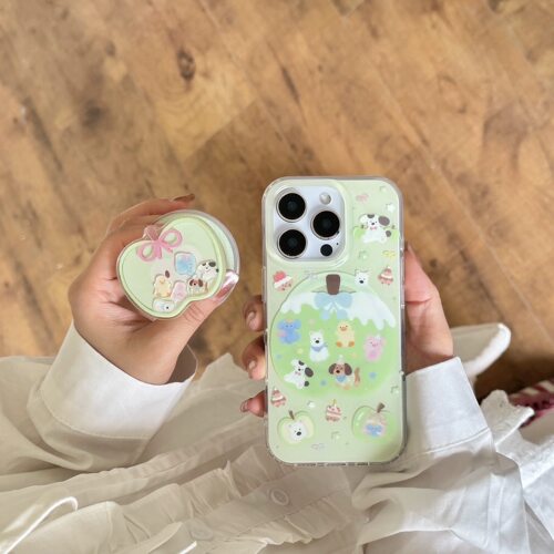 磁吸支架适用oppoA3/reno10/4se手机壳findx7/5pro青苹果动物乐园A56/32/a57女款K11x/97/93s软套8全包清新绿 - 图3