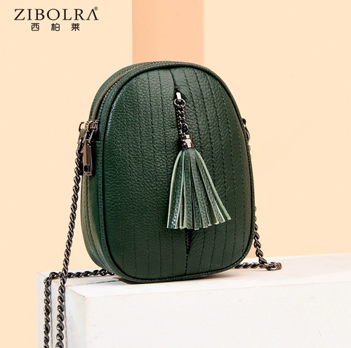 Сумка для телефона, маленькая цепь, небольшая сумка, сумка на одно плечо, из натуральной кожи