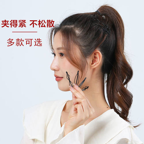 刘海碎发夹无痕后脑勺夹子发卡简约侧边网红女卡子头发一字夹头饰 - 图1