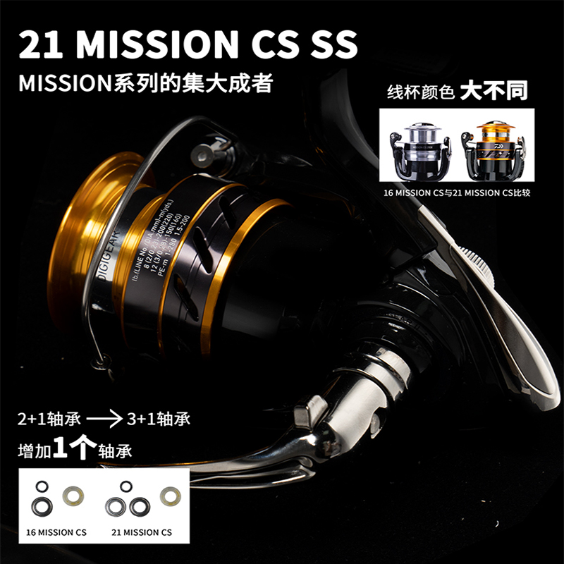 21款达瓦DAIWA MISSION CS渔线轮海竿矶钓纺车轮路亚轮钓鱼轮-图0