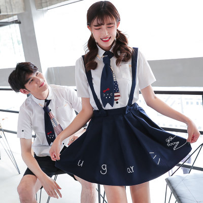 韩国校服套装校园风制服中学生学院风韩版潮夏季班服女生毕业裙子 虎窝淘