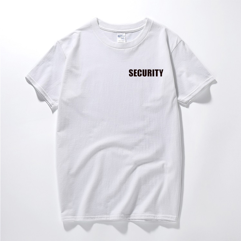 SECURITY Men_s T shirt Event Staff Black DOUBLE SIDED Top Qu - 图1