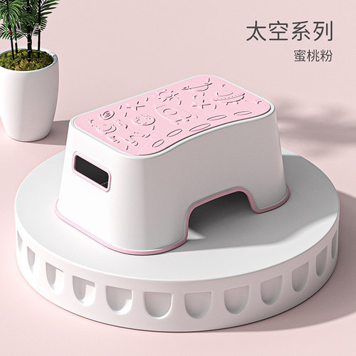 儿童防滑垫脚凳塑料加厚小板凳宝宝浴室马桶洗手增高凳搁脚小凳子 - 图1