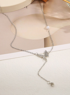 新款项链精致高级感蝴蝶锁骨链