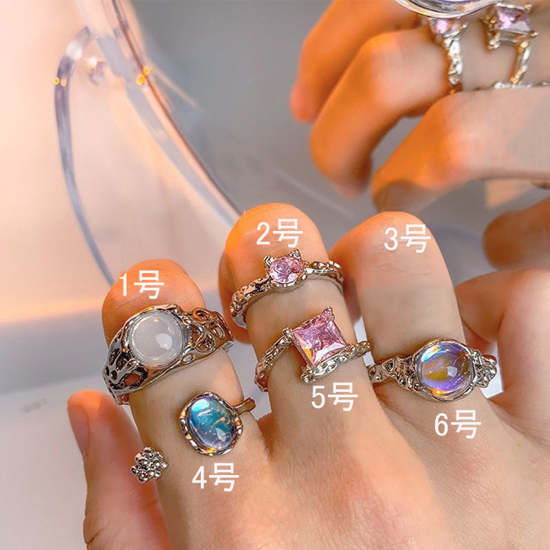 opening index finger ring women retro rings 小众高级感戒指女 - 图1