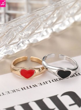 simple Black heart fashion knuckle ring female accessories