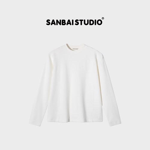 SANBAI 叁佰【绒面打底衫】加绒长袖t恤男士春秋季保暖自发热上衣 - 图2