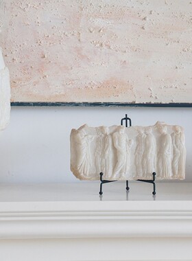 欧式仿玉石浮雕人物客厅摆件挂饰