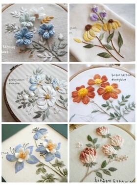 服装手工刺绣定做绣花材料包