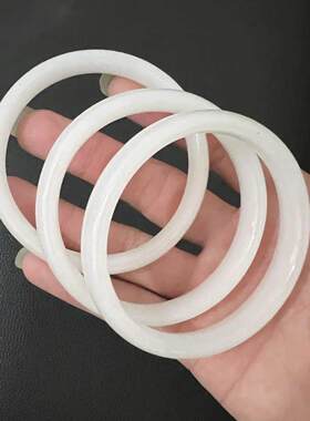 琉璃纯天然白玉羊脂玉手镯女款纯天然女子 旺夫手镯手链