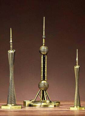 广州塔模型发光小蛮腰模型上海东方明珠塔模型纪念品铁艺地标建筑