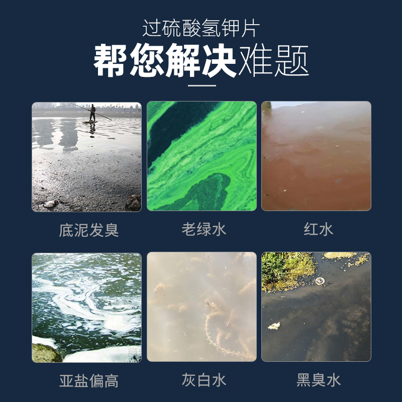 过硫酸氢钾复合盐底改片水产养殖鱼塘虾塘分解改底王增氧净水王-图1