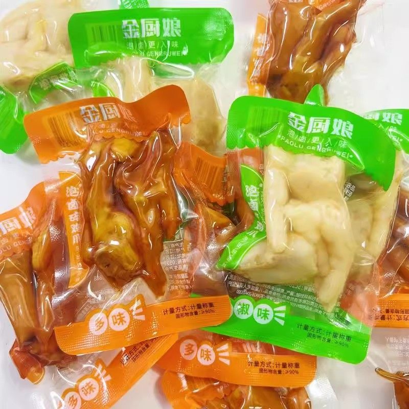 金厨娘泡卤碎鸡爪泡椒味多味凤爪鸡脚办公室休闲解馋零食小吃散称,淘宝优惠券,粉丝福利购,淘宝优惠卷