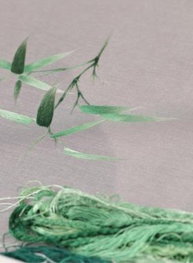 非遗双面绣竹子桌面摆件中式台屏