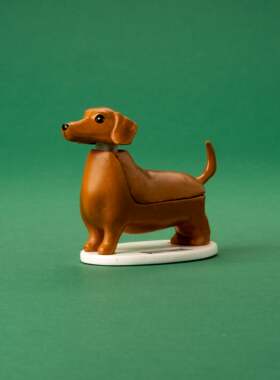 Kikkerland 皇家柯基犬腊肠狗狗太阳能摆件 动物宠物玩偶创意礼物