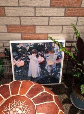 百合康乃馨萨金特美术旁白装饰画