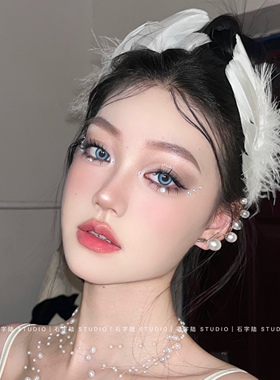 白天鹅羽毛头饰女2023新款