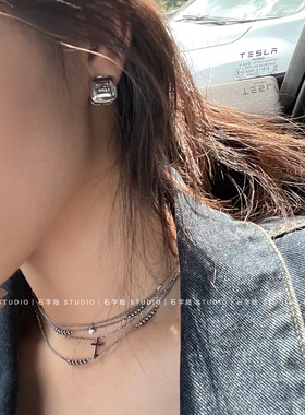 洗澡不用摘｜十字架锁骨链