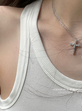 唐碧遥同款925不掉色十字架项链