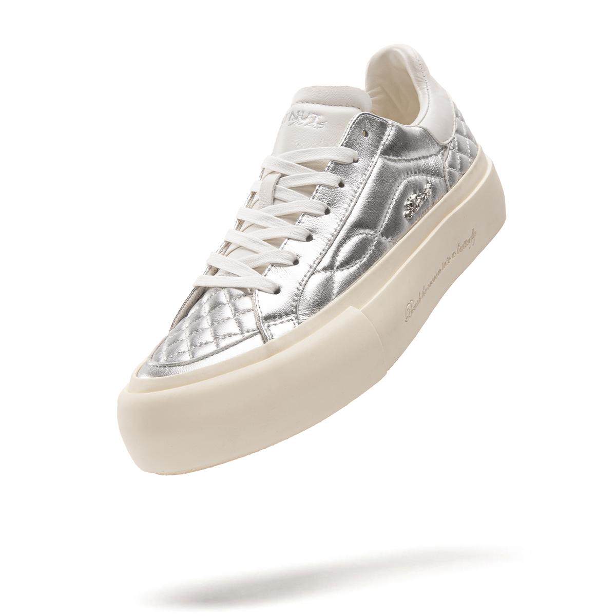 MATNUT TYPE 3.0 菱形格系列 软羊皮 黑色 白色 银色厚底增高板鞋,淘宝优惠券,粉丝福利购,淘宝优惠卷