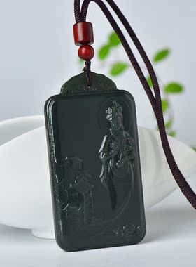 玉阅珠宝情侣和田玉双面雕刻