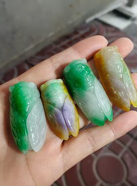 玉阅珠宝一鸣惊人玉蝉吊坠
