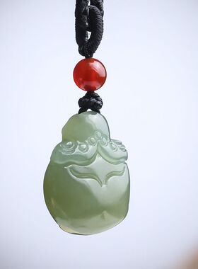 玉阅珠宝男女和田青玉天然吊坠