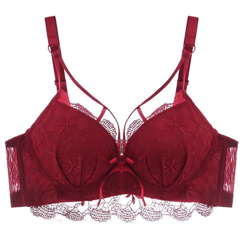 维多利亚性感内衣女本命年红色文胸聚拢小胸无钢圈收副乳防下垂调,淘宝优惠券,粉丝福利购,淘宝优惠卷