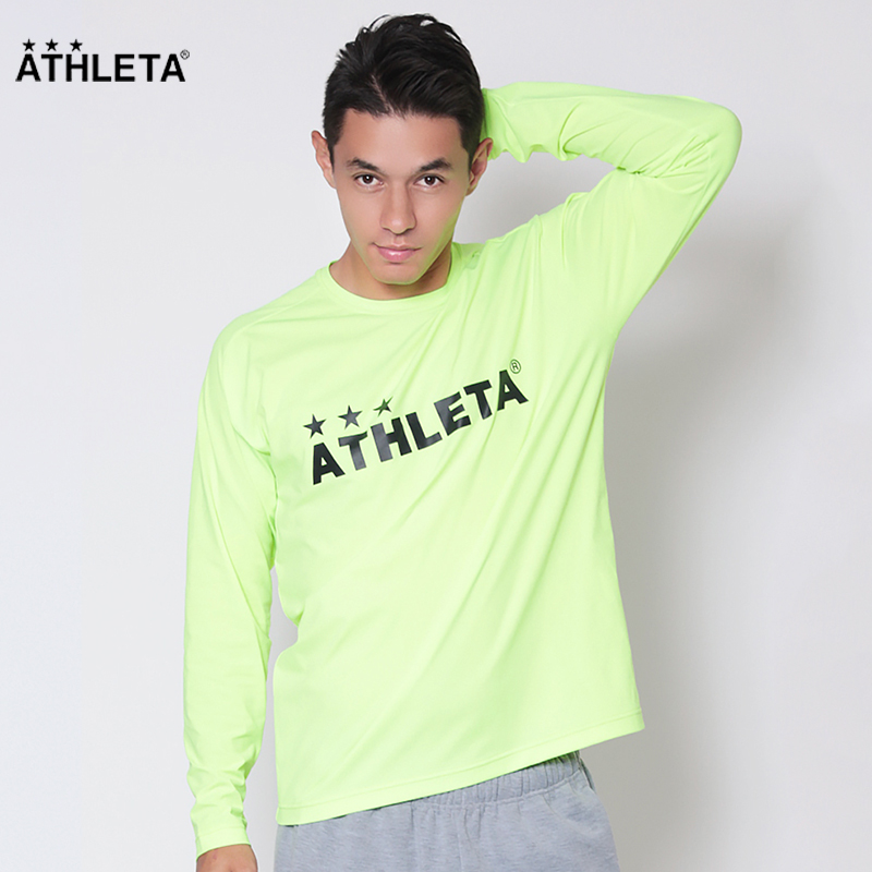 ATHLETA阿仕利塔长袖运动T恤男秋冬速干打底足球训练服上衣03354 - 图0