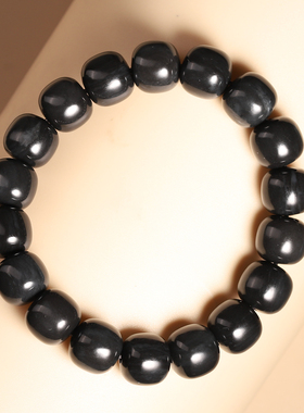 青花和田玉籽料手链12/11mm